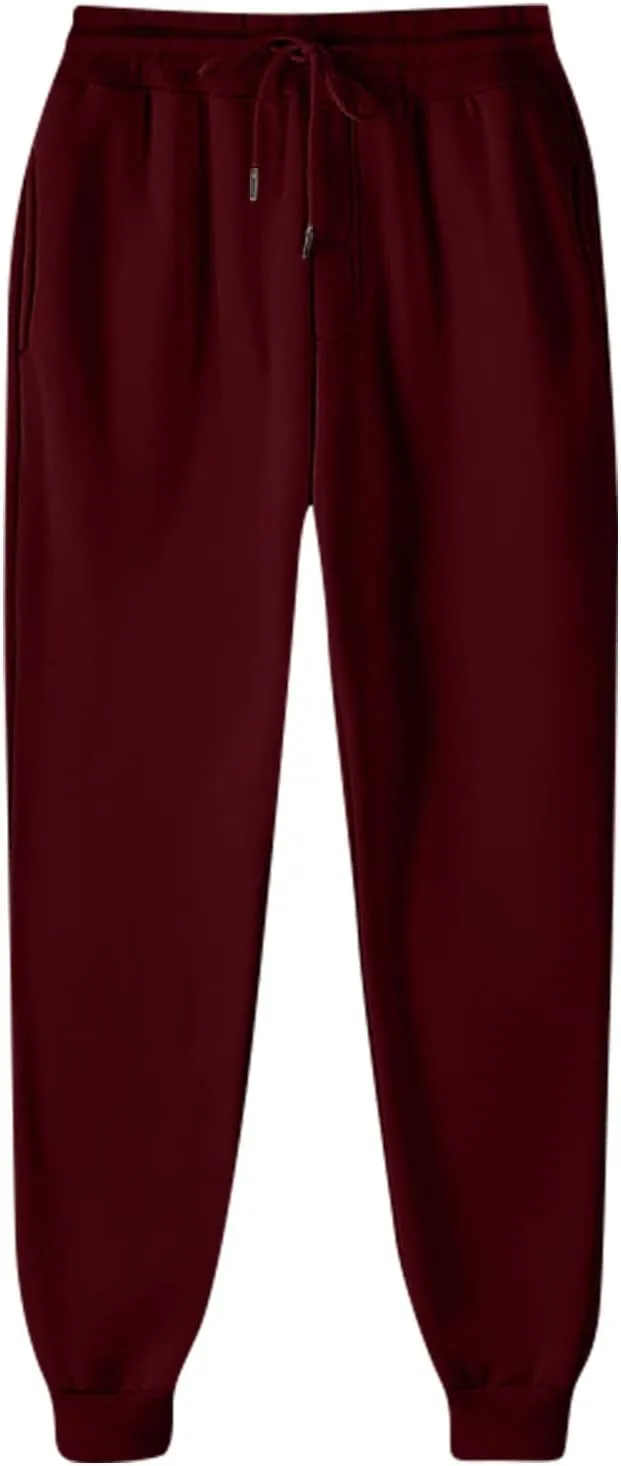 Women Baggy Sweatpants Fleece Cinch Bottom Joggers Pants High Waisted Elastic Athletic Fit Comfy Lounge Trousers
