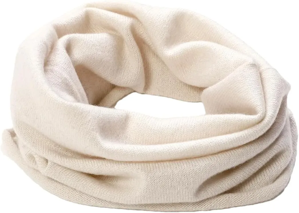 Women Cashmere Ring Scarves Neck Cover Wraps Soft Warmer Single Loop Wool Collar Female Solid Color Scarf