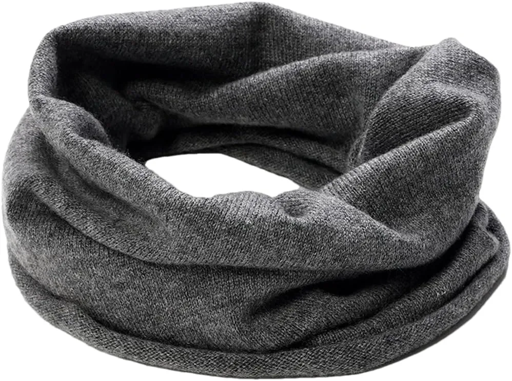 Women Cashmere Ring Scarves Neck Cover Wraps Soft Warmer Single Loop Wool Collar Female Solid Color Scarf