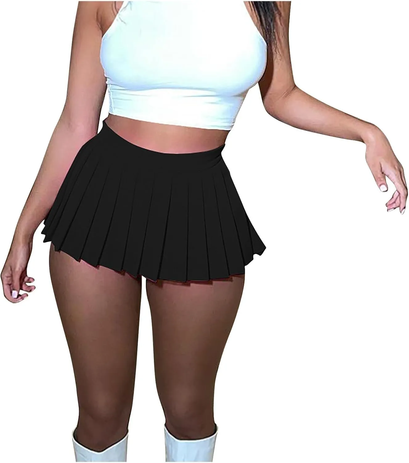 Women Mini Skirts Sexy Pleated Skirts Y2k School Skirts A Line Skater Skirts Girl Party Skirts Night Club Skirts