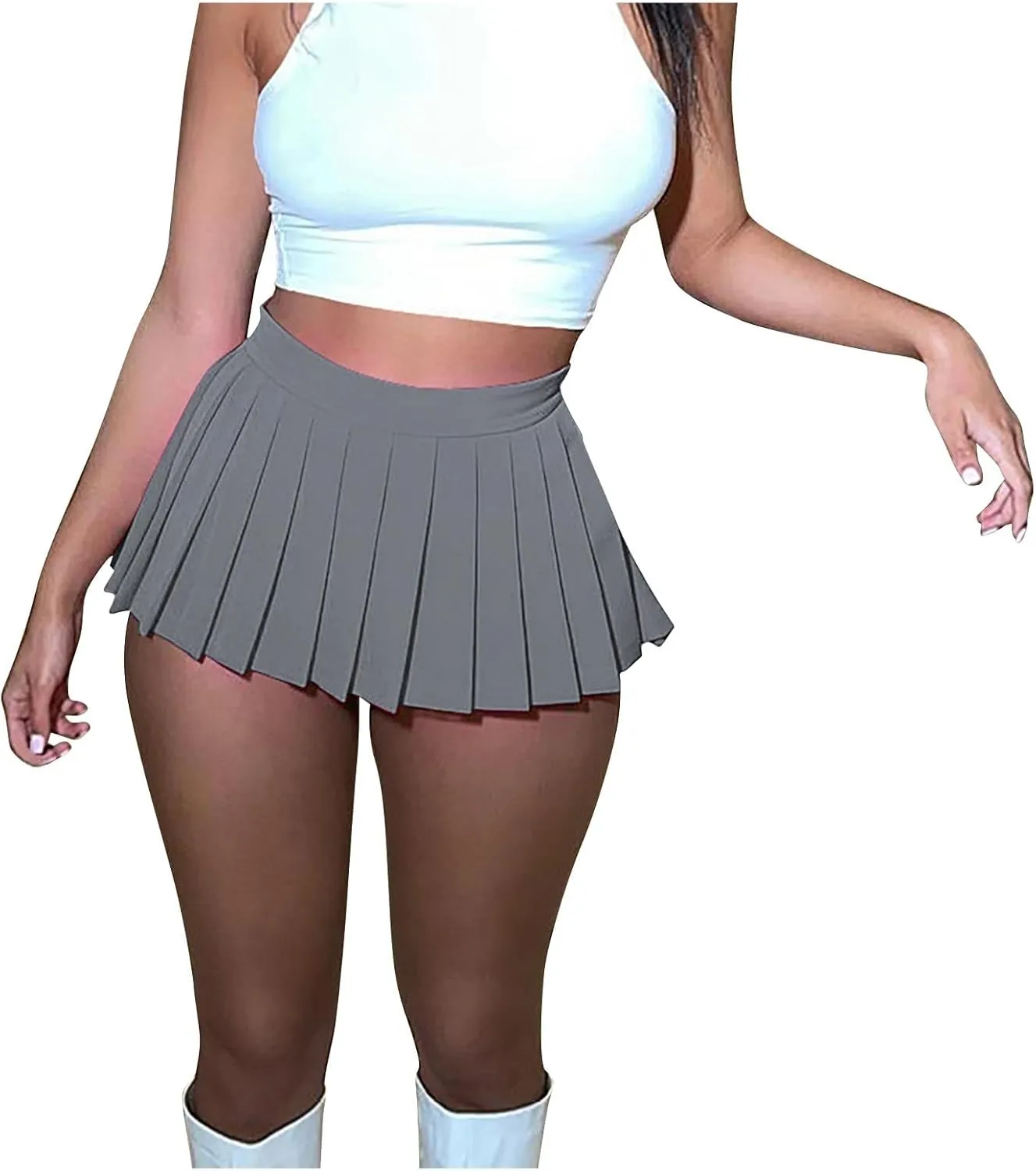 Women Mini Skirts Sexy Pleated Skirts Y2k School Skirts A Line Skater Skirts Girl Party Skirts Night Club Skirts