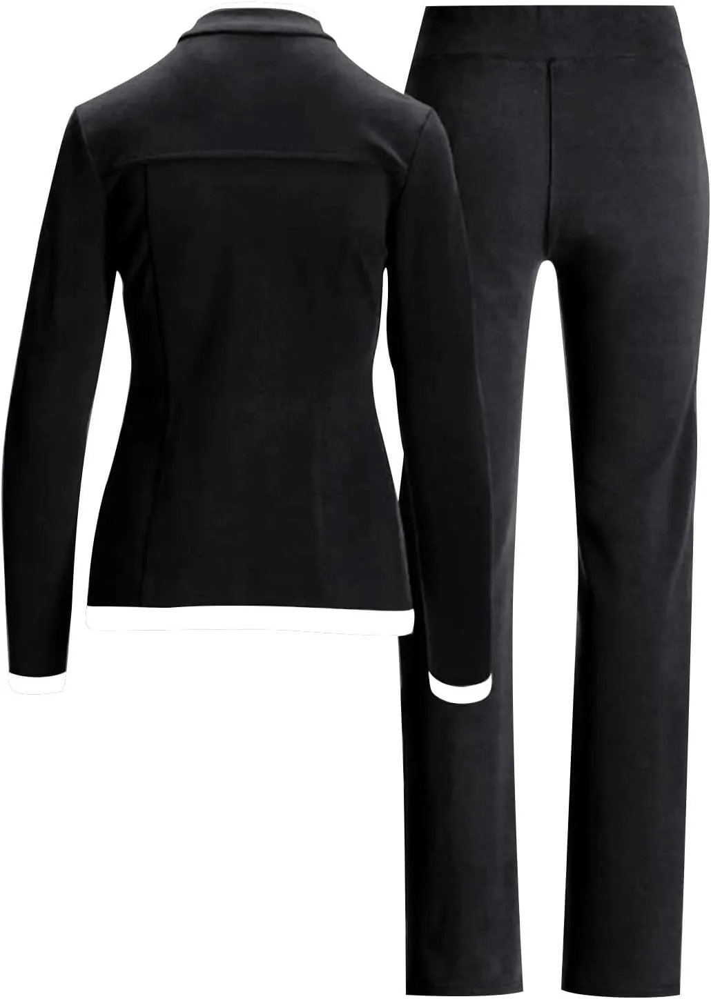 Womens 2 Piece Outfits Casual Fashion Zip Up Jacket Sweatsuits with Sweatpant Travel Track Suits Lounge Sets Pockets