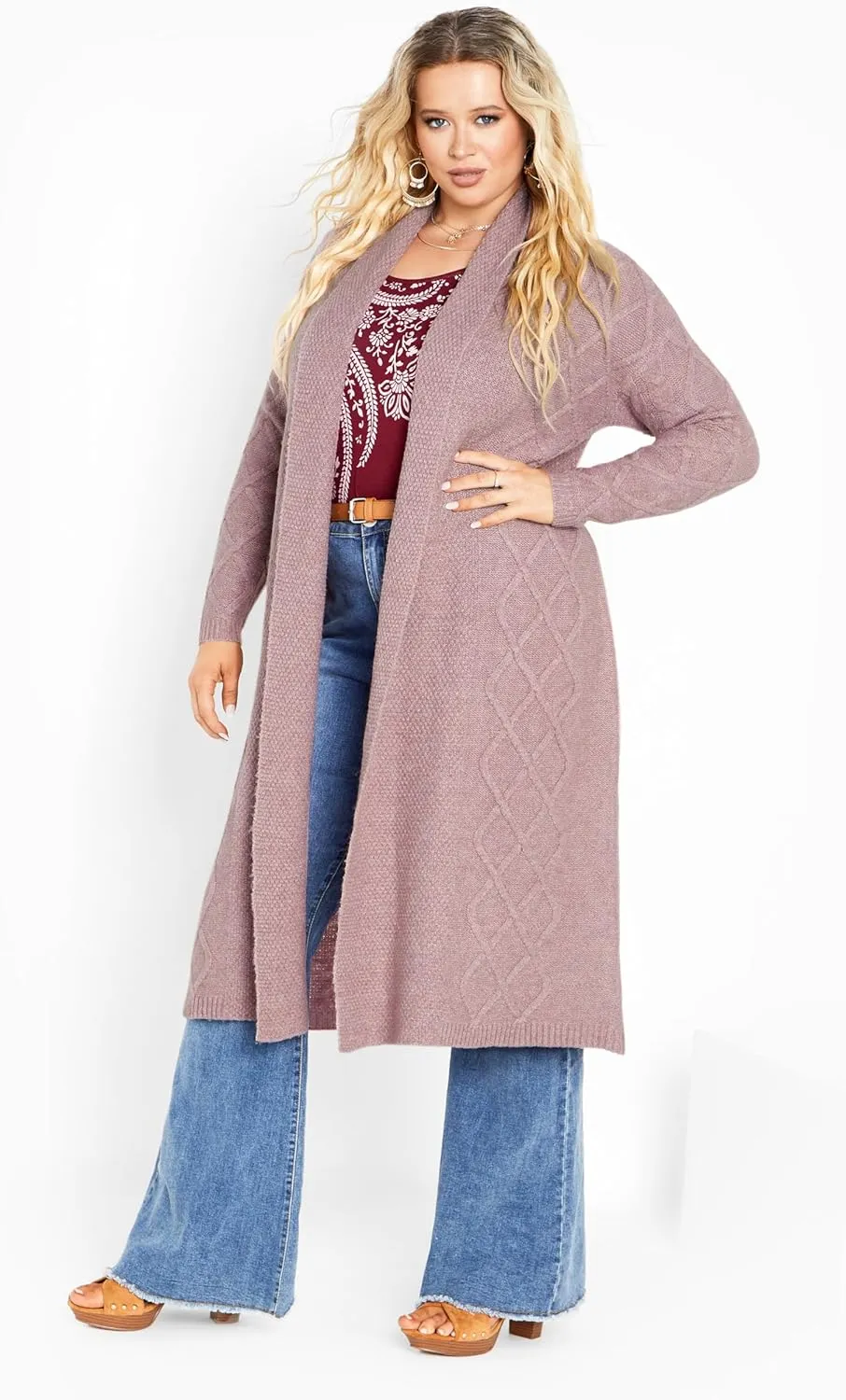 womens Cardigan - Paris Longline