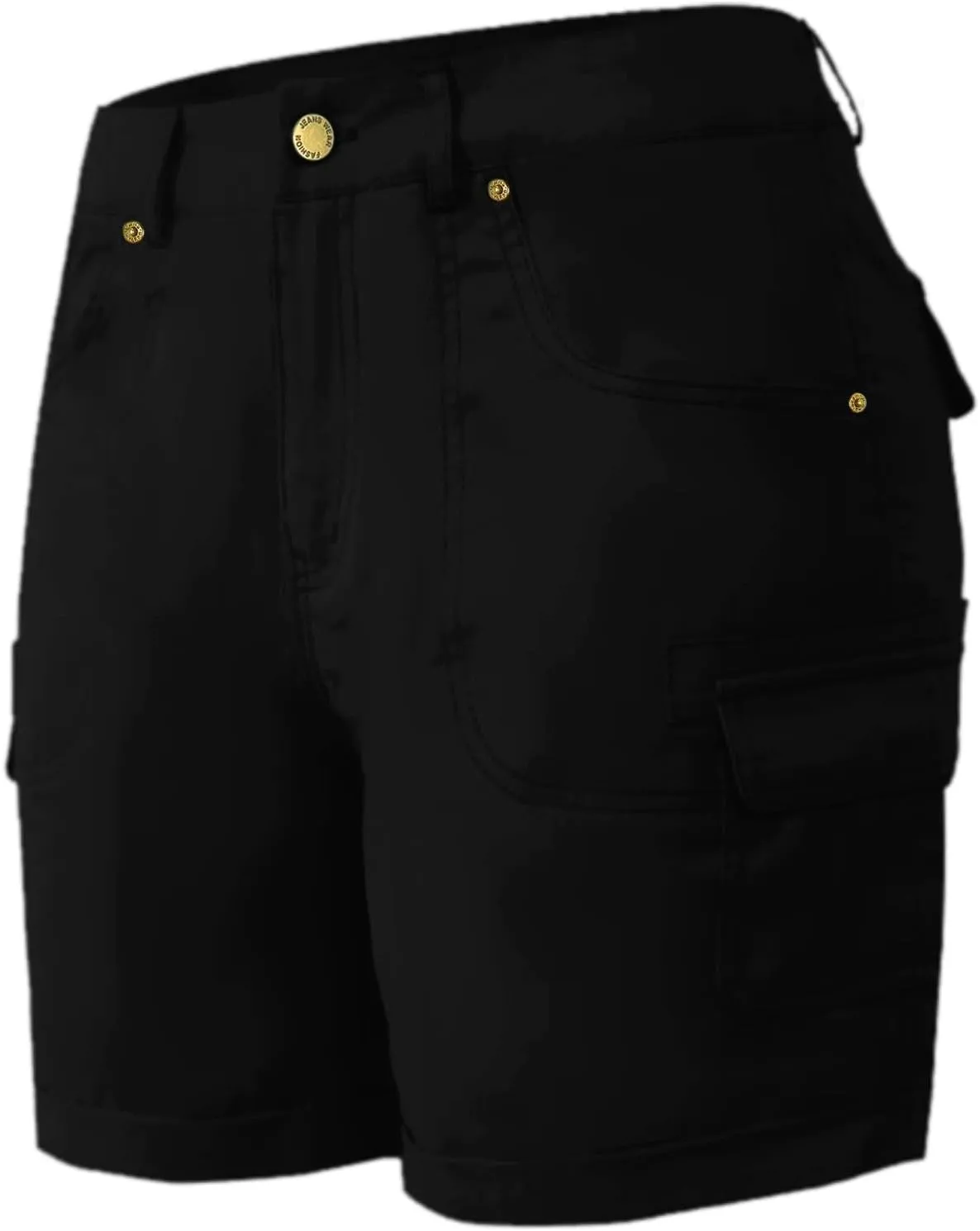 Womens Cargo Shorts Trendy Summer 2025 Casual High Waisted Work Shorts Retro Loose Outdoor Hiking Shorts with Pockets