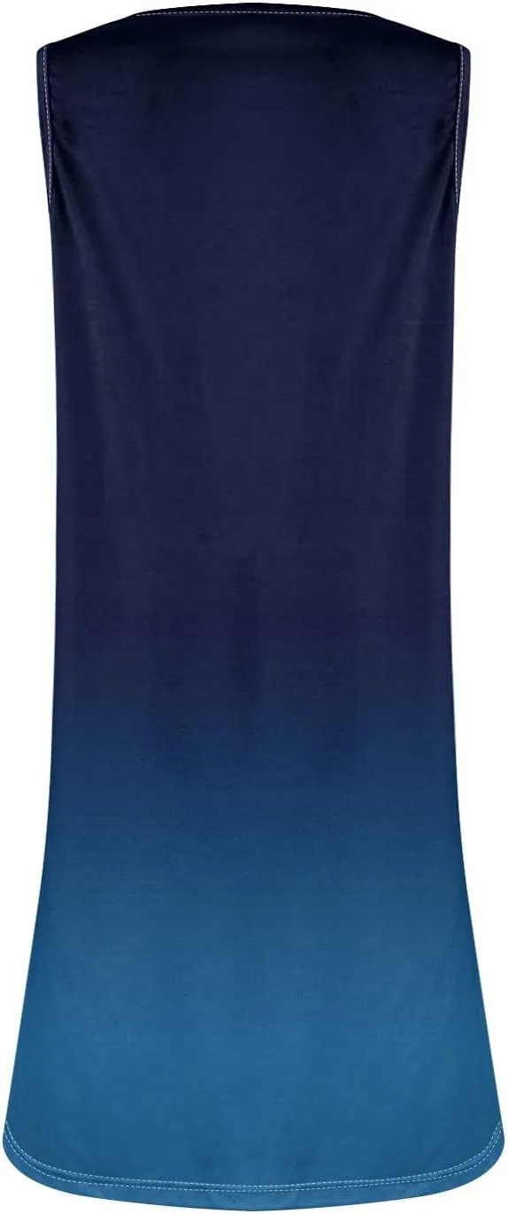 Womens Dresses Casual Plus Size Tank Dress Mini Dress Button Down V Neck Sleeveless Sundress Summer Clothes