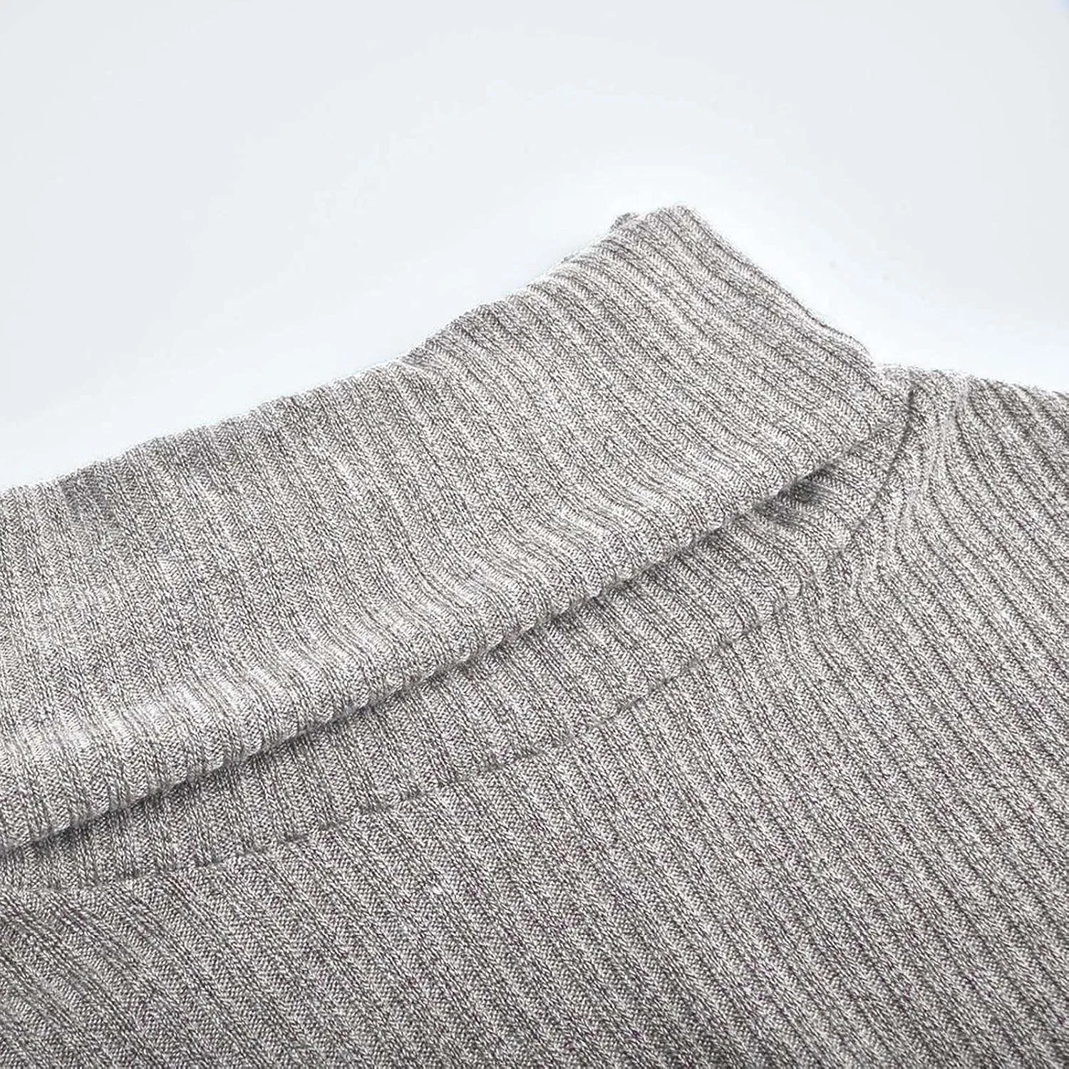 Womens Knitted Sweaters Long Sleeve Casual Tops Solid Color Sweaters Winter Fashion Tops Loose Fitting Tops Blouse