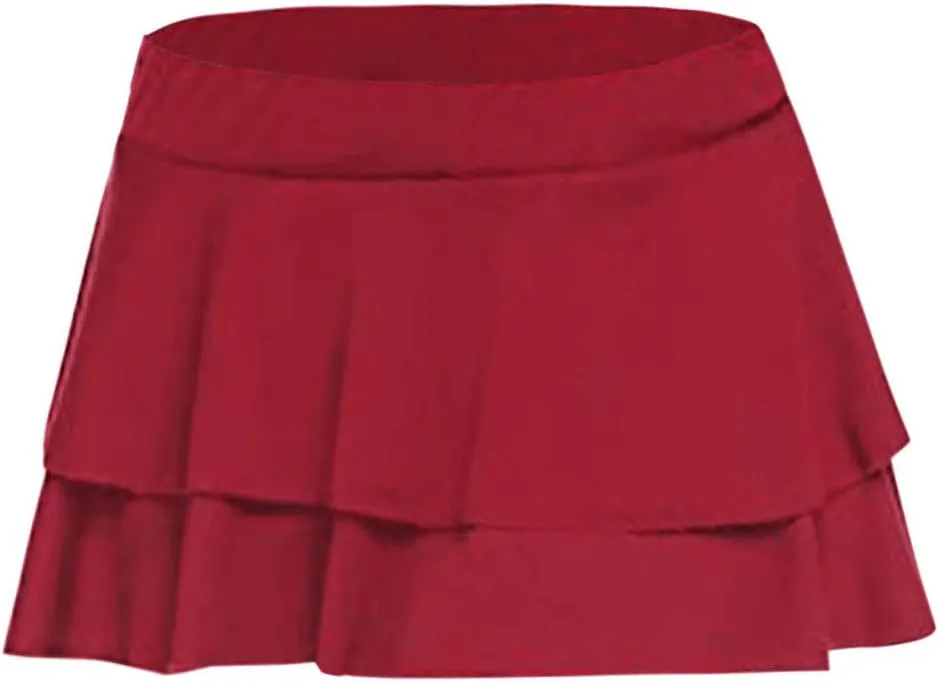 Womens Mini Skirts Flowy Pleated Skirts Low Waisted Ruffle Skirts Casual Summer Skirts Trendy Night Club Skirts