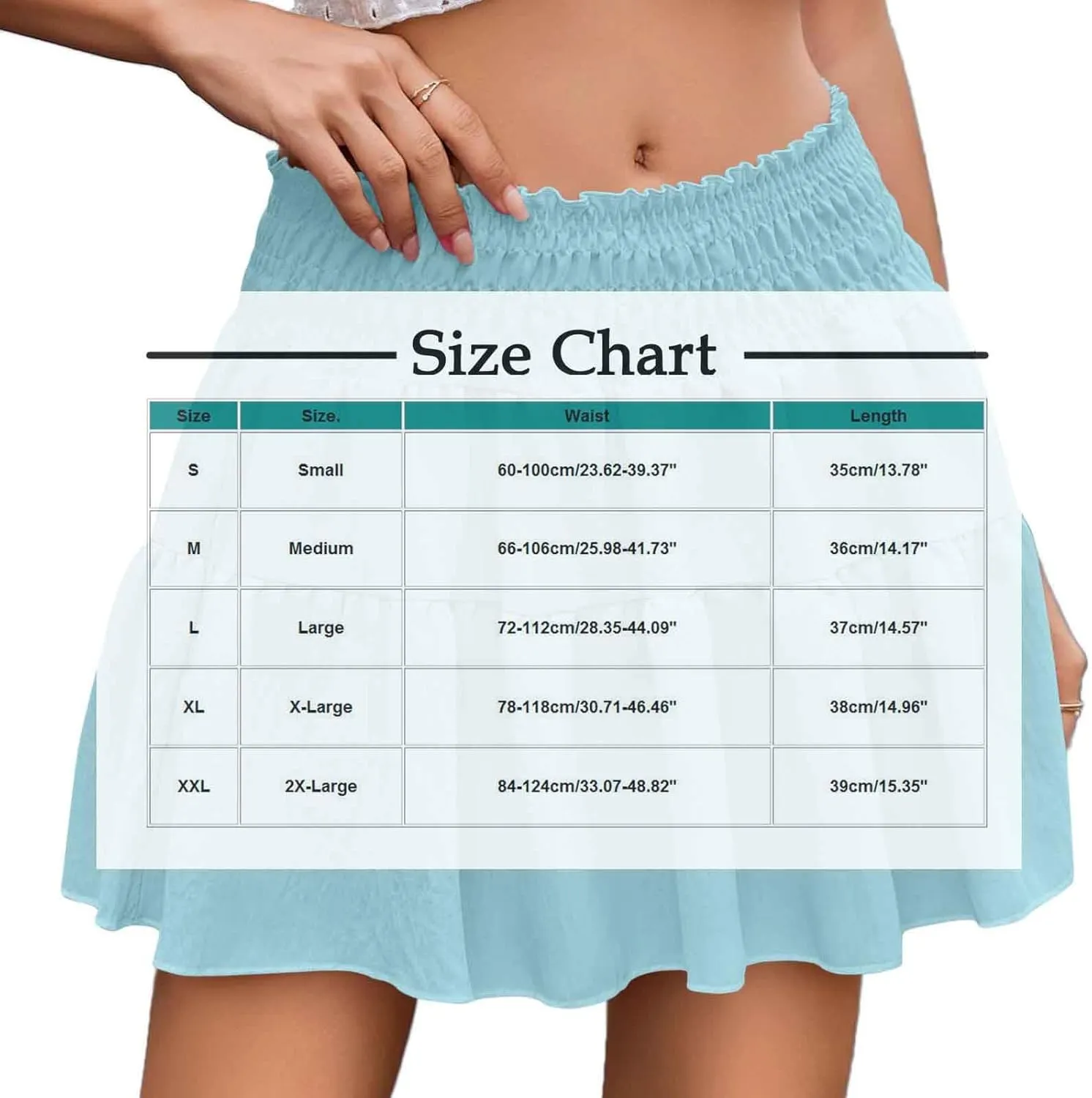 Women's Mini Skirts High Waist Ruffle Skirts A Line Boho Skirts Casual Pleated Skirts Trendy Summer Short Skirts
