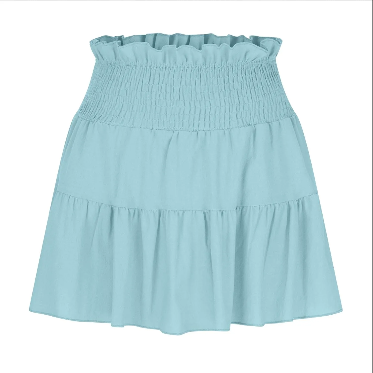 Women's Mini Skirts High Waist Ruffle Skirts A Line Boho Skirts Casual Pleated Skirts Trendy Summer Short Skirts