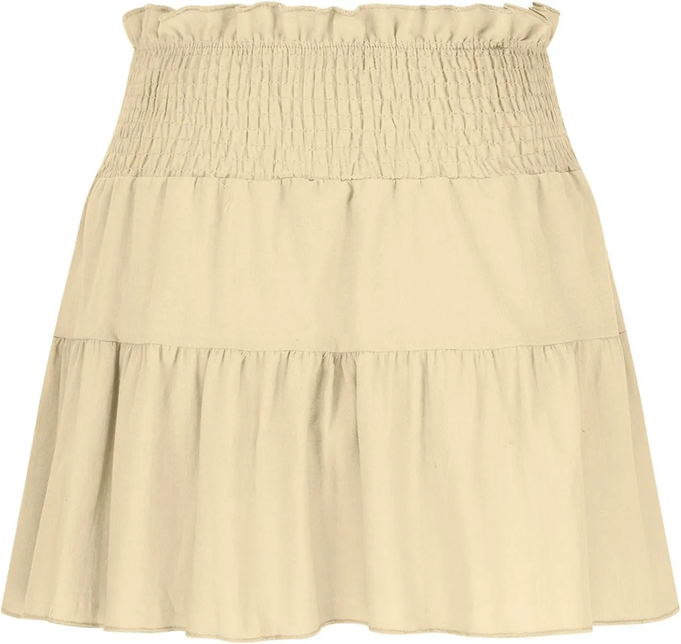 Women's Mini Skirts High Waist Ruffle Skirts A Line Boho Skirts Casual Pleated Skirts Trendy Summer Short Skirts