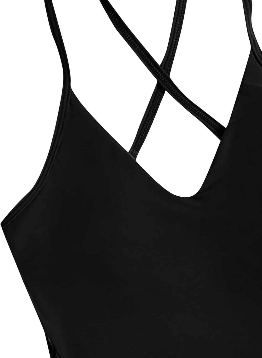 Womens One Piece Swimsuit High Waist Side Criss Cross Drawstring Bathing Suits Tummy Control Swimwear Backless Bikini