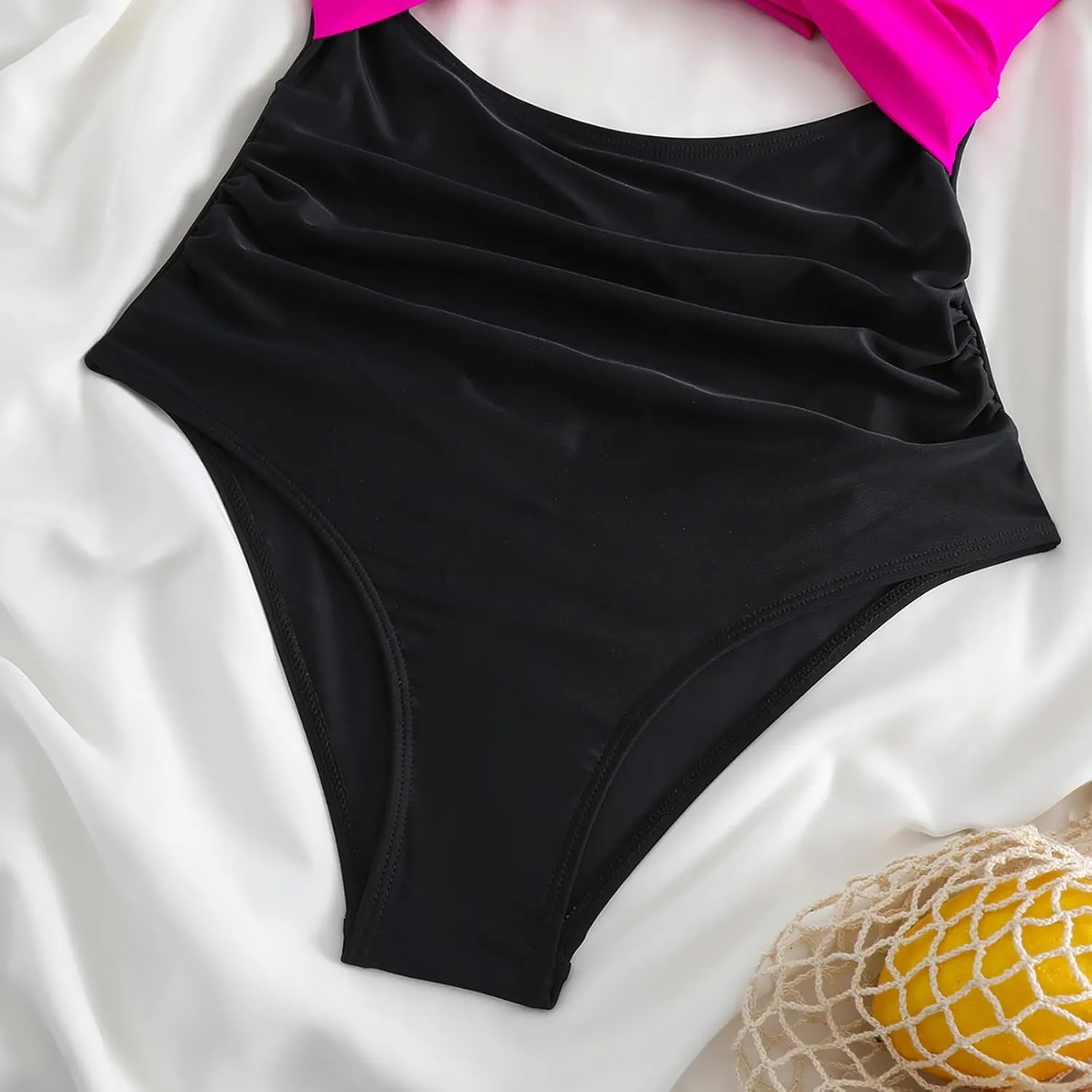Women's One Piece Swimsuits Tummy Control Cutout High Cut Halter Bathing Suit Crisscross Backless Monokini Swimsuit