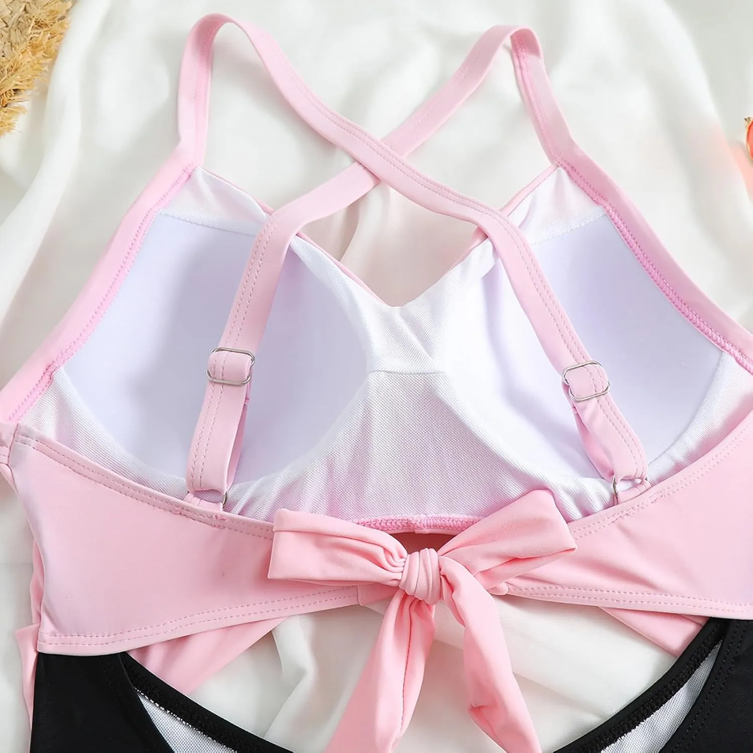 Women's One Piece Swimsuits Tummy Control Cutout High Cut Halter Bathing Suit Crisscross Backless Monokini Swimsuit