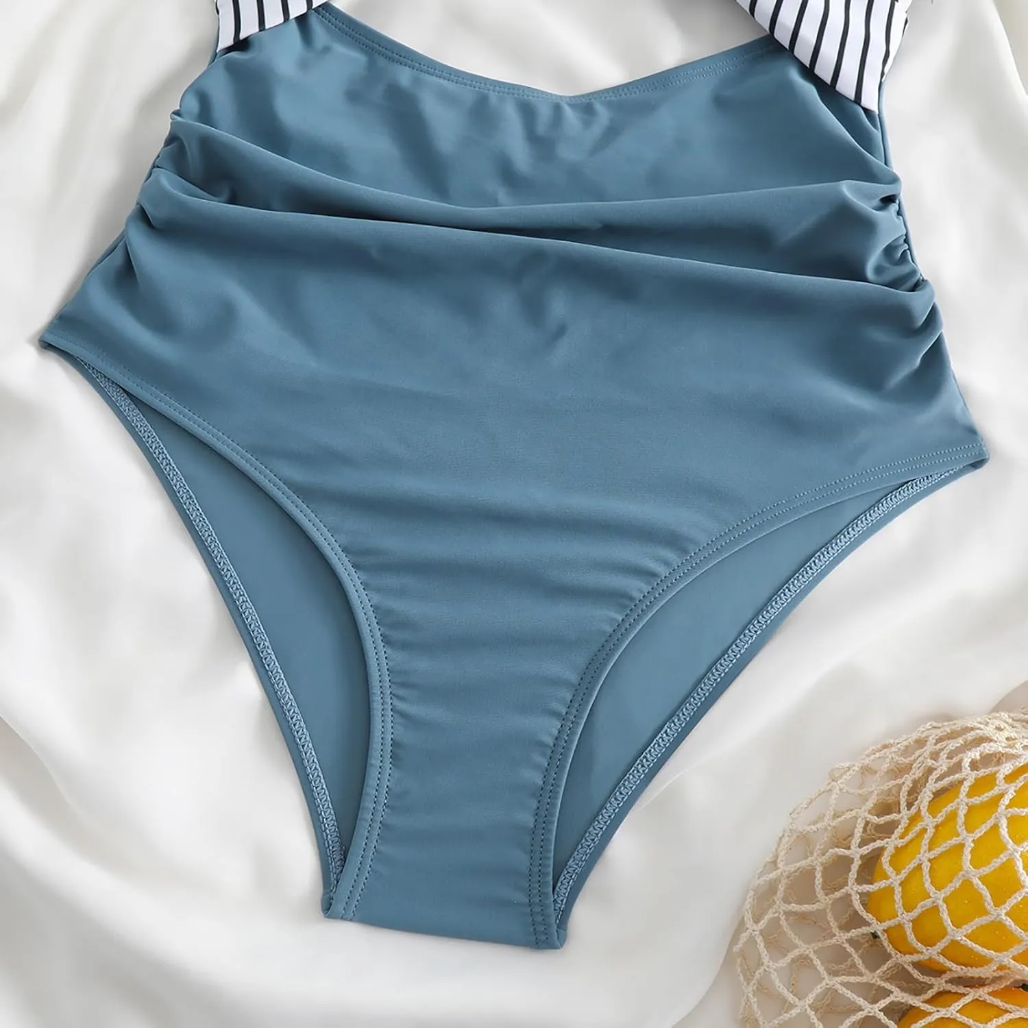 Women's One Piece Swimsuits Tummy Control Cutout High Cut Halter Bathing Suit Crisscross Backless Monokini Swimsuit