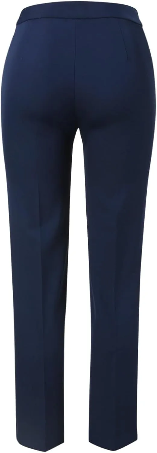 Women's Pants High Waisted Trendy Business Petite Pants Work Dress Slim Fit Straight Leg Suit Pants Bootcut Trousers
