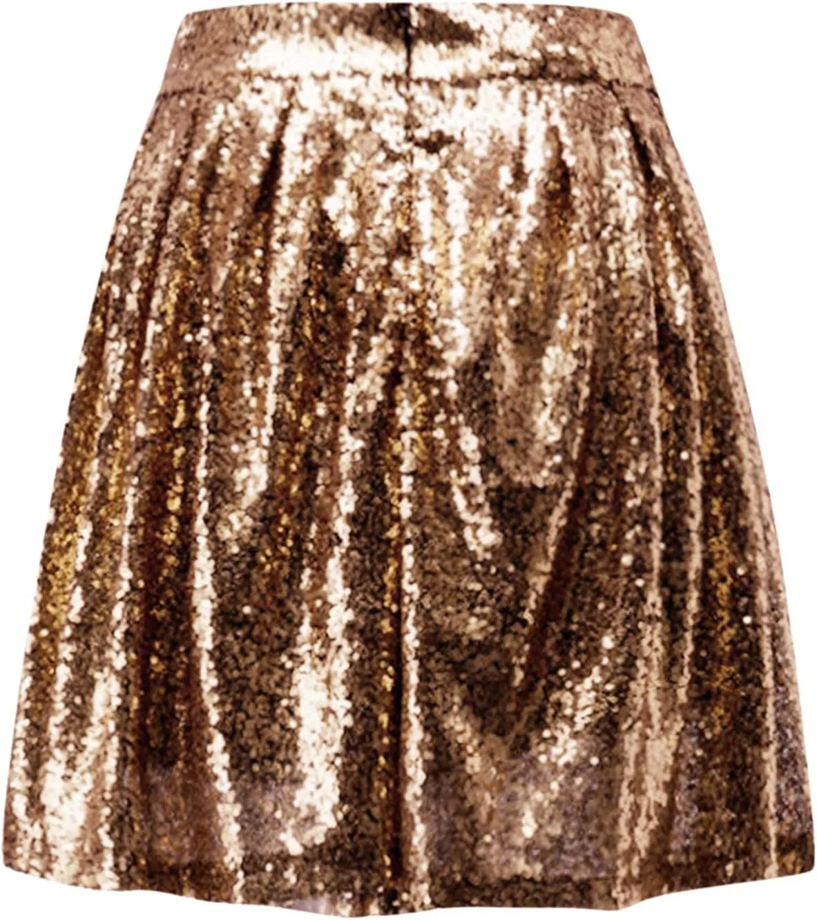Womens Sequin Skirts Fashion High Waisted Pleated Skirts Holiday Party Sparkly Glitter Skirts 2025 Summer Trendy Skirts