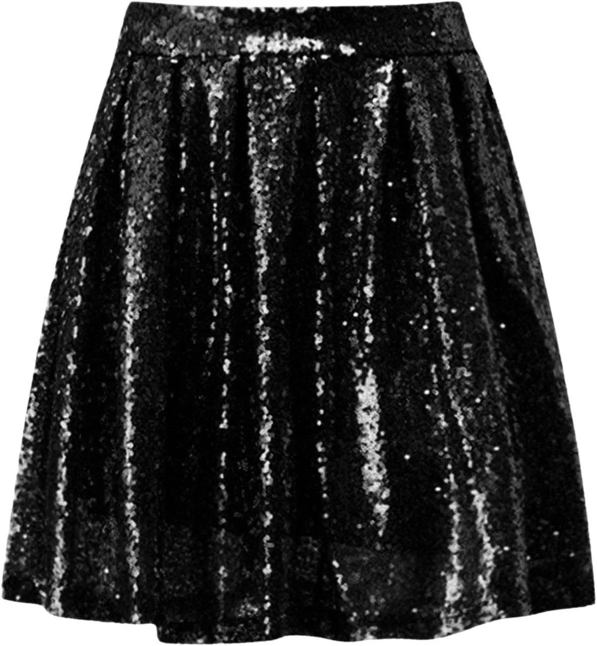 Womens Sequin Skirts Fashion High Waisted Pleated Skirts Holiday Party Sparkly Glitter Skirts 2025 Summer Trendy Skirts
