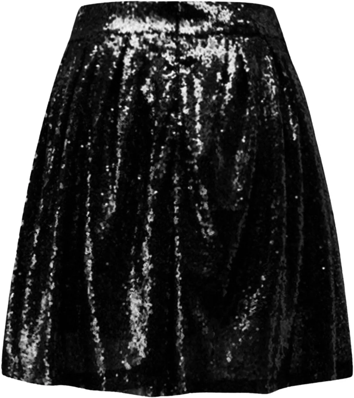 Womens Sequin Skirts Fashion High Waisted Pleated Skirts Holiday Party Sparkly Glitter Skirts 2025 Summer Trendy Skirts