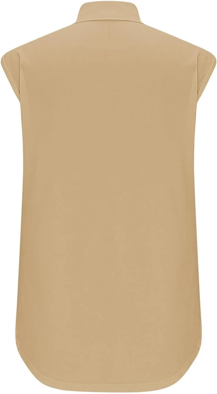 Womens Sleeveless Golf Shirts 1/4 Zip Collar Tennis Sports Tops Lightweight Quick Dry Mesh Athletic Workout Tank Tops