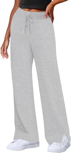 Womens Sweatpants Baggy Comfy Lounge Pants Joggers Workout Casual Fall Fashion 2024 Wide Leg Lounge with Pockets