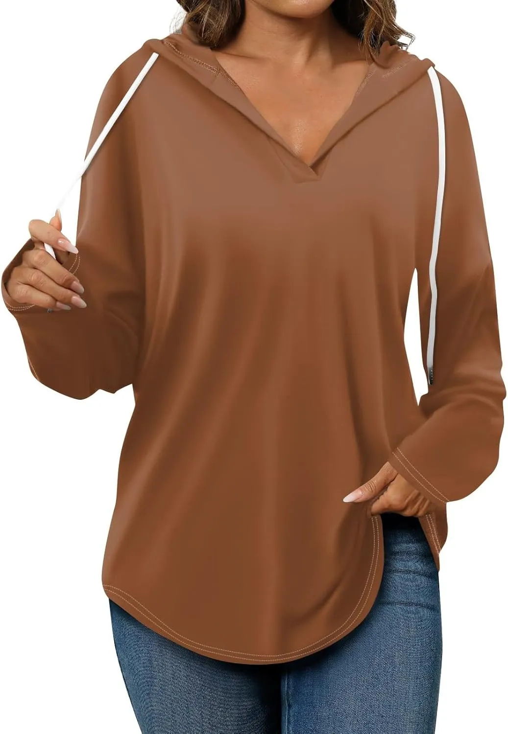 Womens Sweatshirt 2025 Womens Fashion Tops Hoodies for Women Pullover Oversized Sweatshirts Long SLeeve Shirts