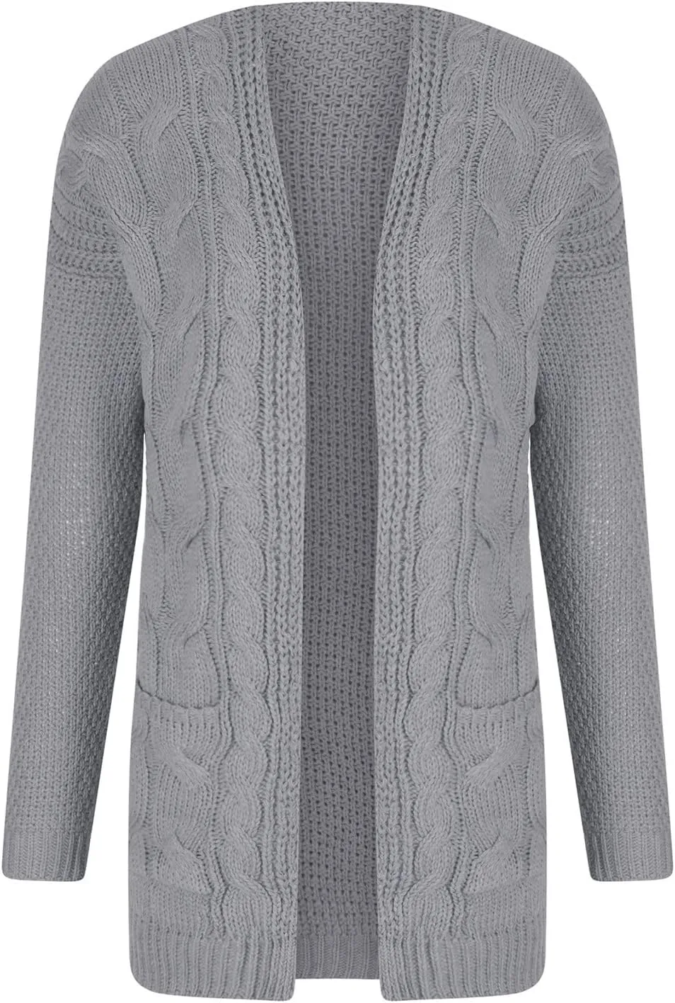 XUNRYAN Chunky Knit Cardigans Womens Fall Fashion Sweaters Cardigans Open Front Casual Lightweight Transition Jackets Coat