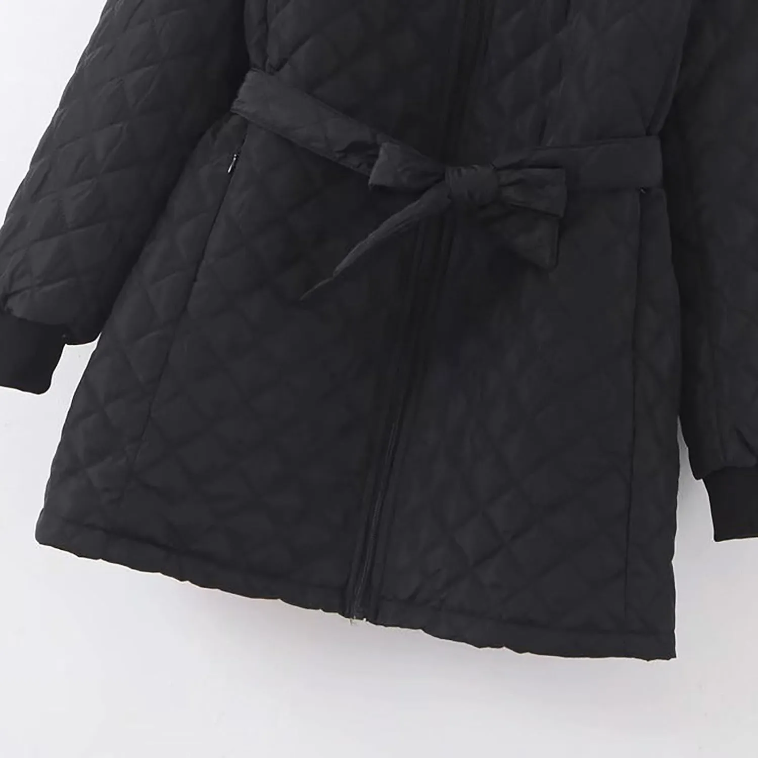 XUNRYAN Winter Jackets Women Trendy Sherpa Lined Down Coat Zip Up Puffer Jackets Faux-Fur Fleece Coat Casual Anorak Parka