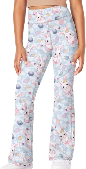 Yoga Pants Girls 5-14t Stylish Bell Bottoms for Girls Flare Leggings