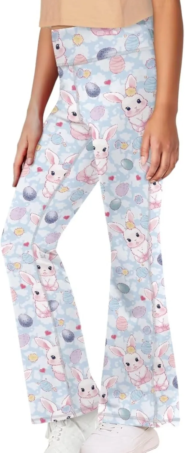 Yoga Pants Girls 5-14t Stylish Bell Bottoms for Girls Flare Leggings